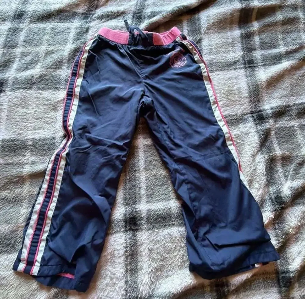 Old Navy Toddler Girls Navy and Pink Zip-Up Tracksuit Set